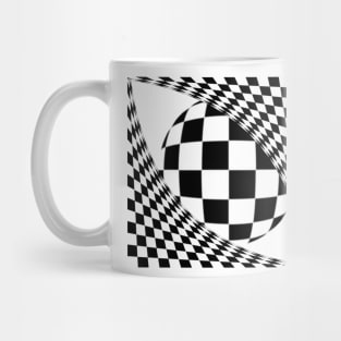 Twisted chessboard and ball Mug